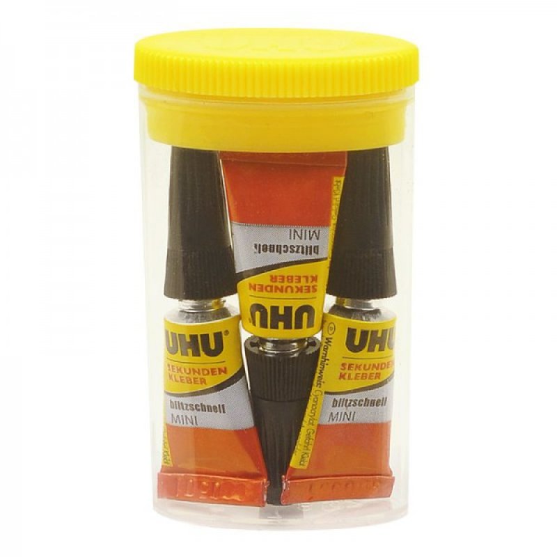 UHU Colle instantanée blitzschnell MINIS, 3 tubes de 1 g