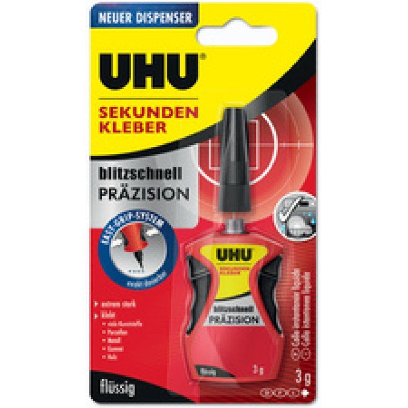 UHU Colle instantanée "blitzschnell PRÄZISION", 3 g