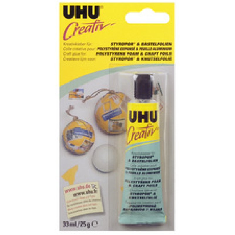 UHU Colle spéciale "Creativ" pr polystyrène et feuille alu