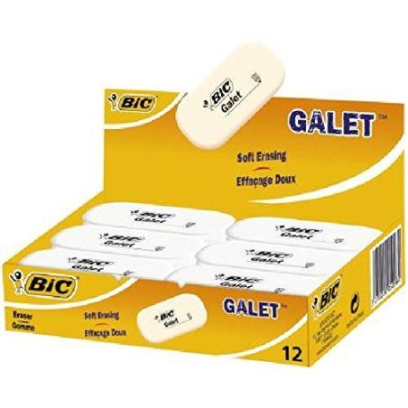 BIC Galet eraser Rubber White 12 pc(s)