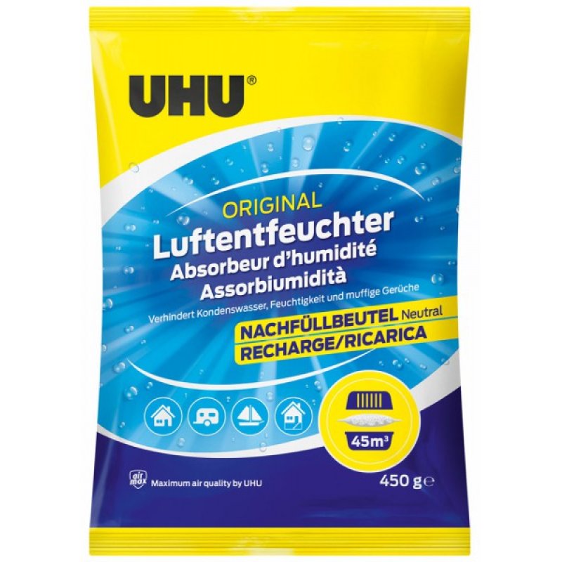 UHU Déshumidificateur, sachet de recharge, 450 g