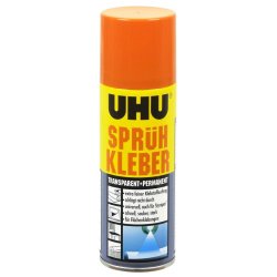 UHU Colle en spray, permanente, transparent, 200 ml