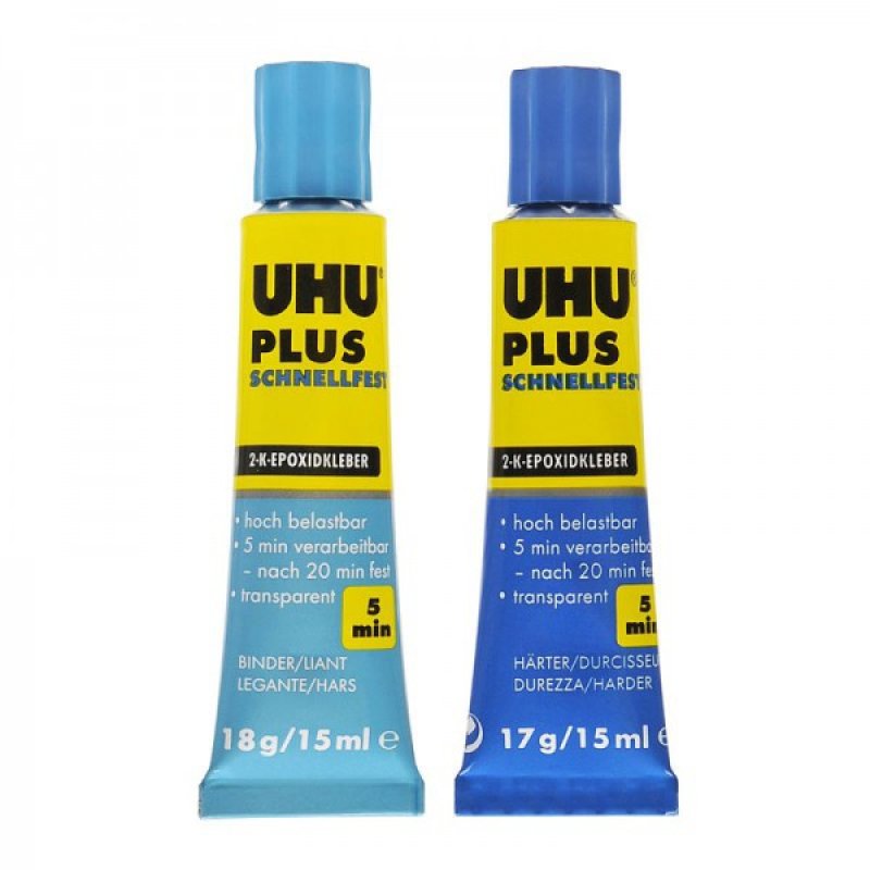 UHU Colle à 2 composants plus adhérence rapide, tube de 35 g