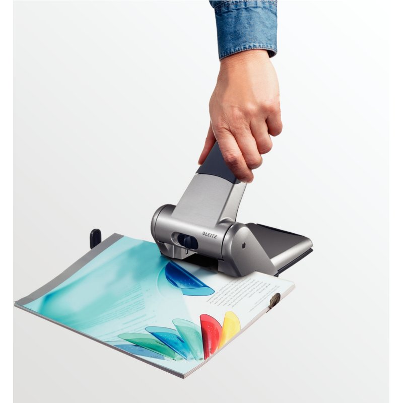 Leitz 5180 perforateur papier 65 feuilles Noir, Gris