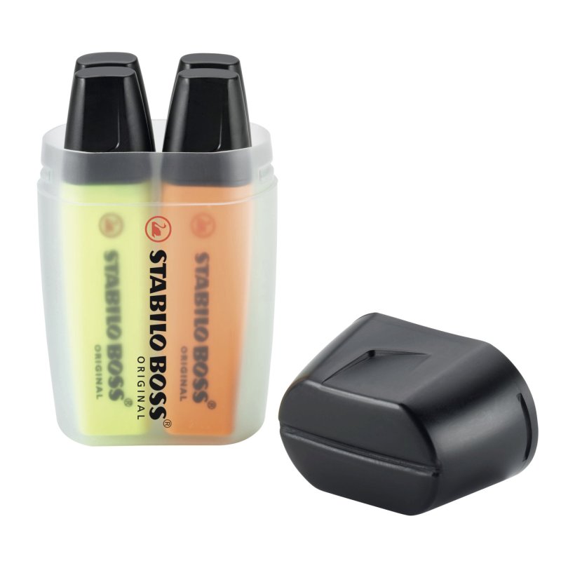 STABILO Surligneur BOSS ORIGINAL, boîte BIG BOSS de 4