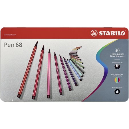 STABILO Pen 68 felt pen Multicolour 30 pc(s)