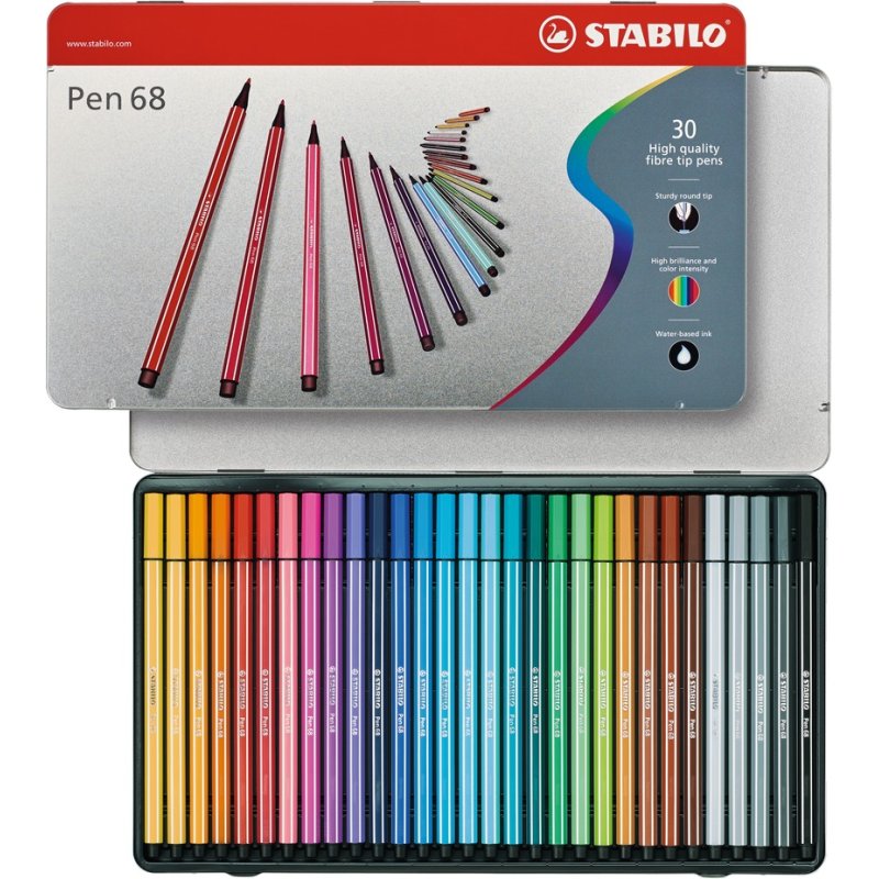 STABILO Pen 68 felt pen Multicolour 30 pc(s)