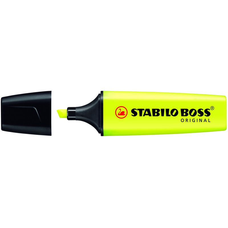 STABILO BOSS ORIGINAL marqueur 1 pièce(s) Pointe biseautée Jaune