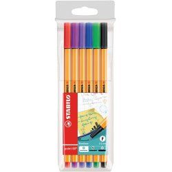 STABILO point 88 fineliner Black, Blue, Green, Lilac, Red, Violet 6 pc(s)