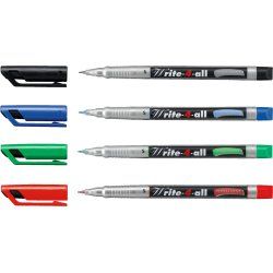 STABILO Write-4-all permanent marker Black, Blue, Green, Red 4 pc(s)