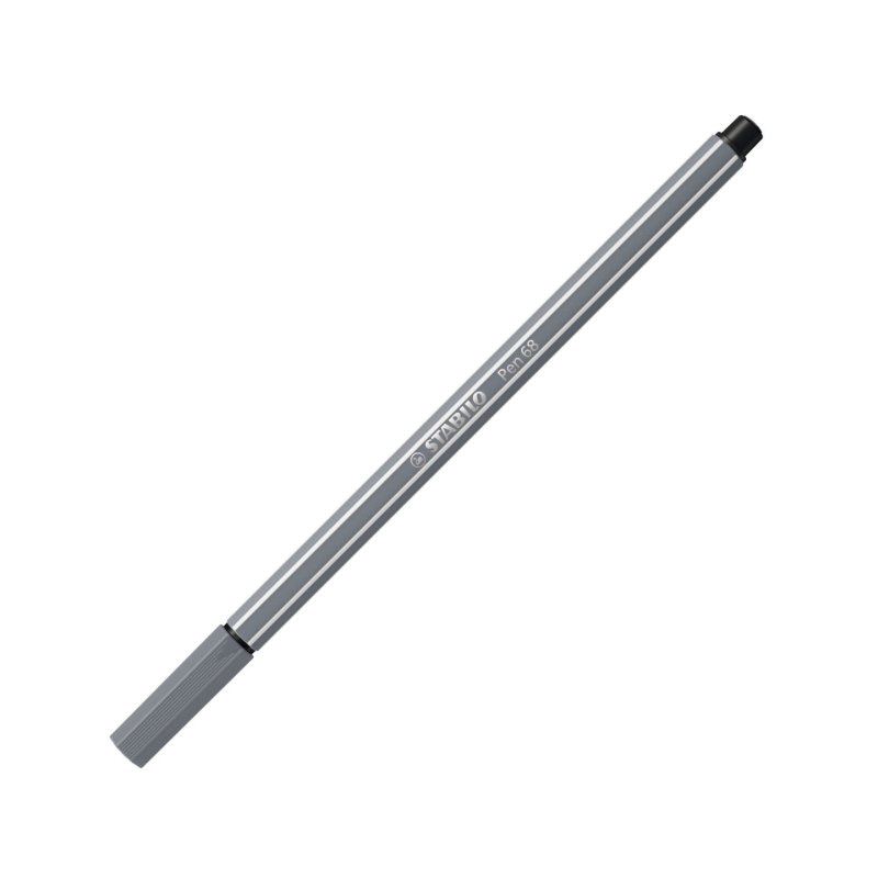 STABILO Stylo feutre Pen 68, tracé: 1,0 mm, gris foncé