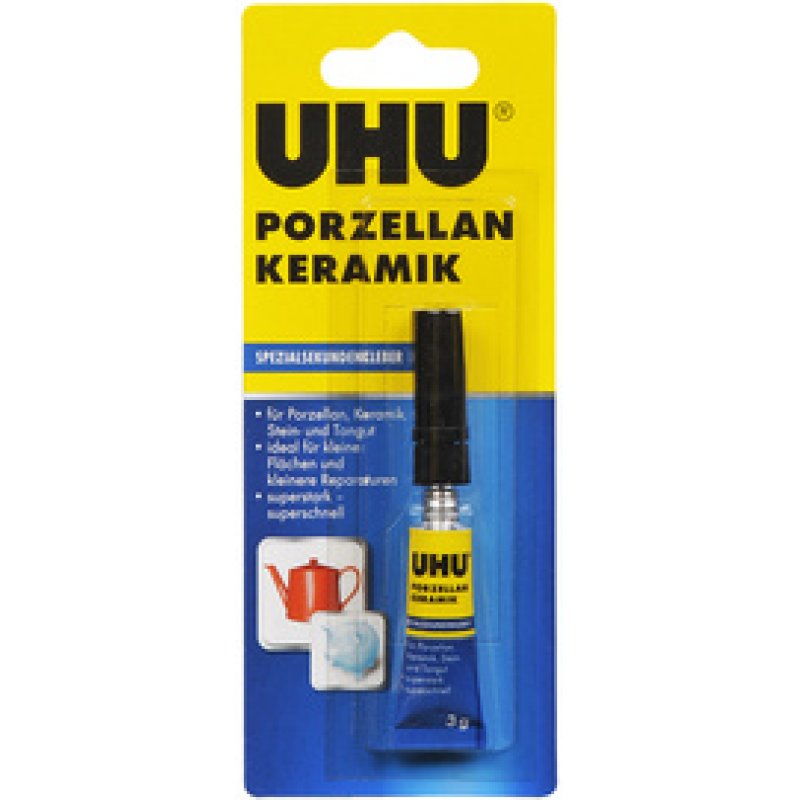 UHU colle instantanée spéciale PORCELAINE CERAMIQUE, tube 3g
