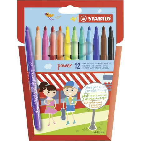 STABILO power felt pen Medium Multicolour 12 pc(s)