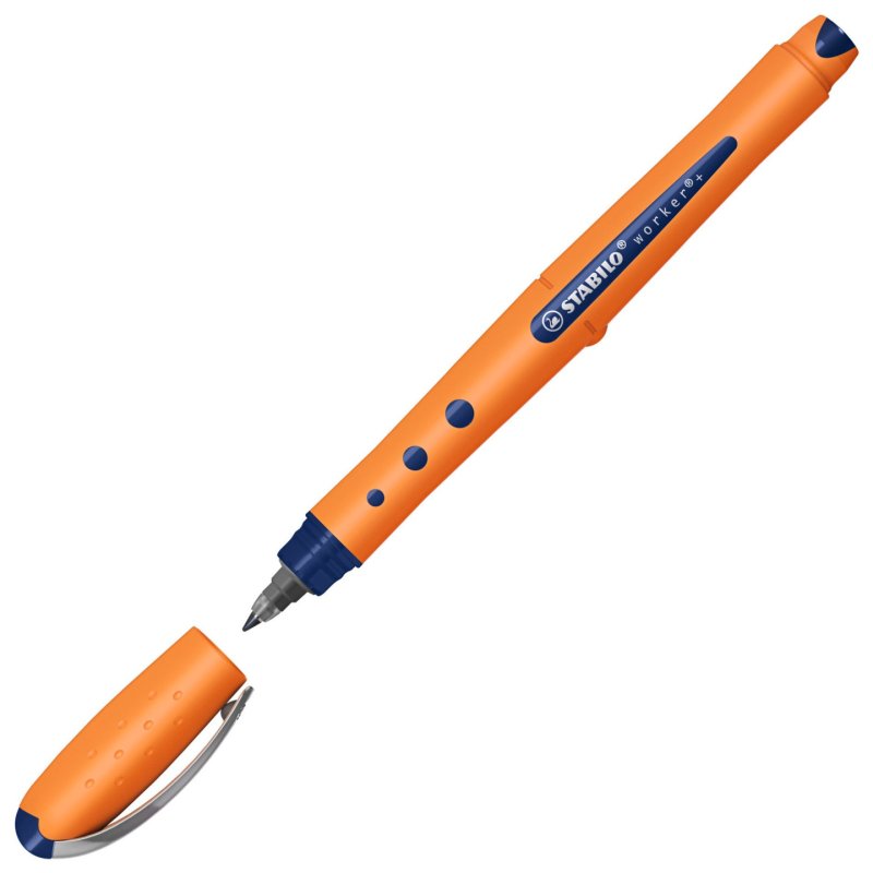STABILO Stylo roller worker medium, bleu