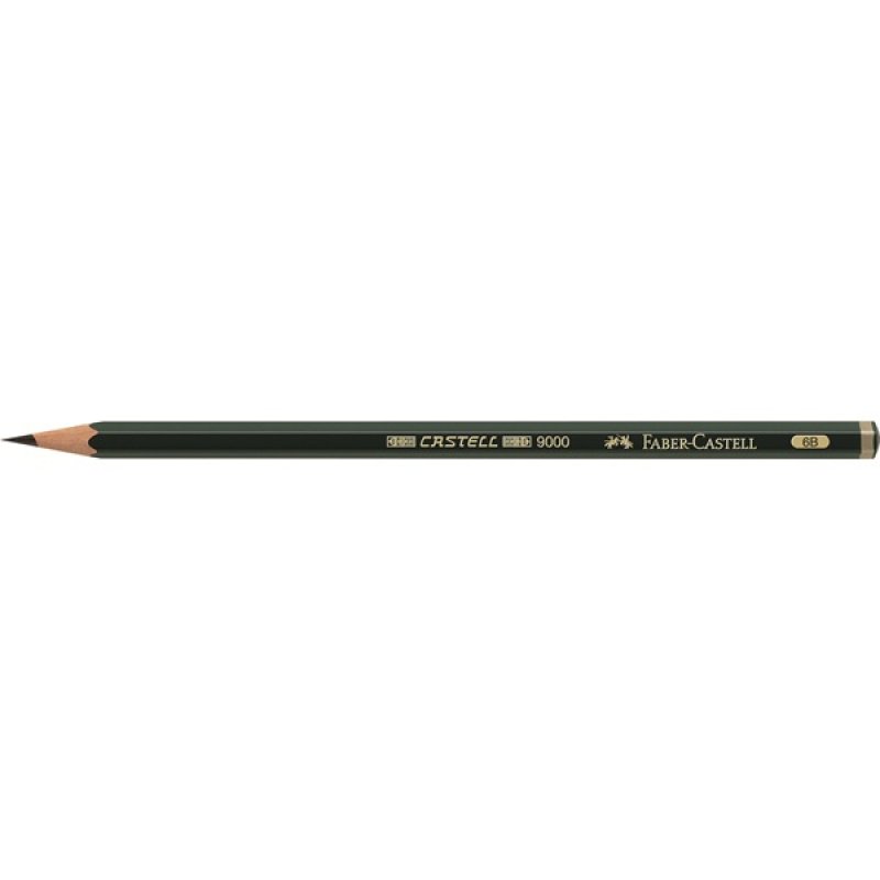 FABER-CASTELL Crayon CASTELL 9000, degré de dureté: 6B