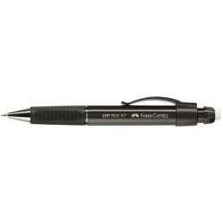 FABER-CASTELL Porte-mines GRIP PLUS 1307, noir-métallique