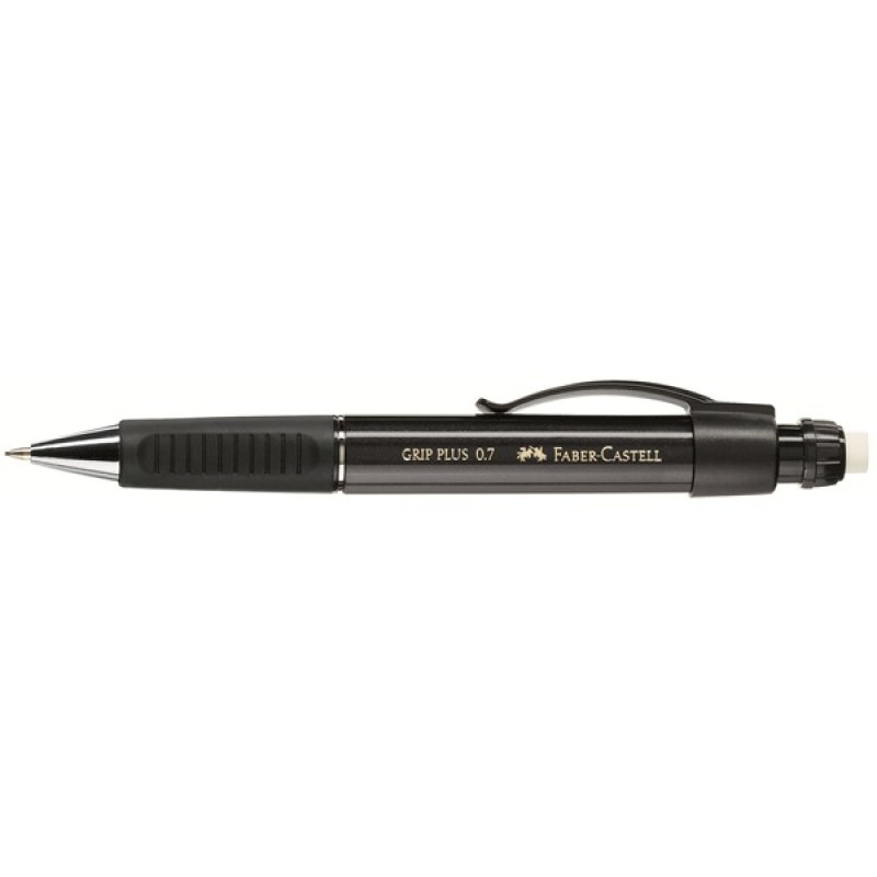 FABER-CASTELL Porte-mines GRIP PLUS 1307, noir-métallique