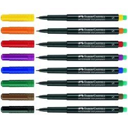 Faber-Castell 152304 permanent marker Black, Blue, Green, Red 4 pc(s)