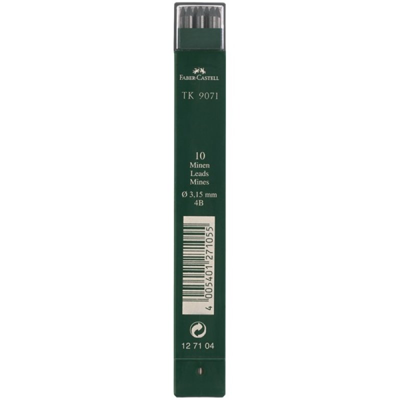 FABER-CASTELL Mines TK 9071, noir profond, degré dureté: 4B