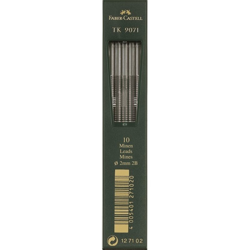 FABER-CASTELL Mines TK 9071, noir profond, degré dureté: 2B