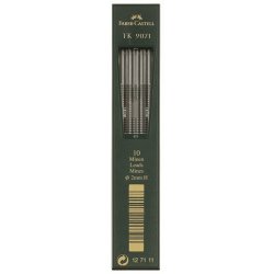 FABER-CASTELL Mines TK 9071, noir profond, degré dureté: 2H