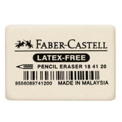 FABER-CASTELL Gomme en caoutchouc 7041-20, blanc