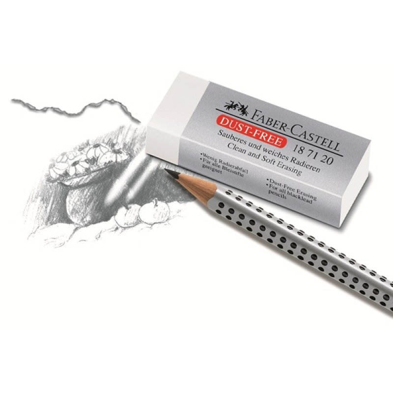 FABER-CASTELL Gomme en plastique DUST-FREE, blanc
