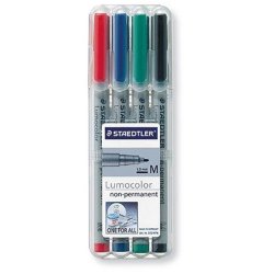 STAEDTLER Marqueur non permanent 315M Lumocolor, étui de 4