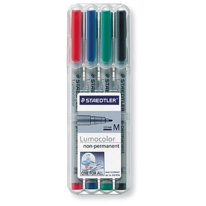 STAEDTLER Marqueur non permanent 315M Lumocolor, étui de 4