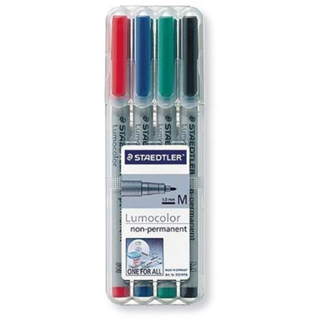 Staedtler 315 WP4 marqueur 1 pièce(s) Noir, Bleu, Vert, Rouge