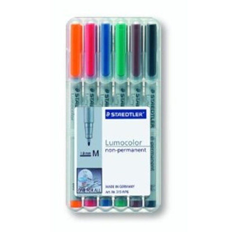 Staedtler 315 WP6 marqueur 1 pièce(s) Noir, Bleu, Marron, Vert, Orange, Rouge