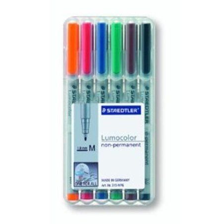 Staedtler 315 WP6 marqueur 1 pièce(s) Noir, Bleu, Marron, Vert, Orange, Rouge