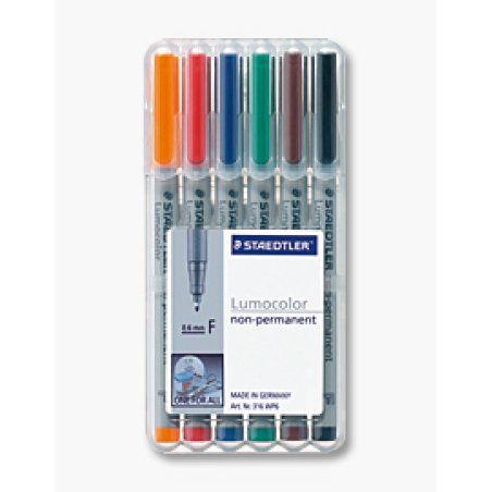Staedtler 316 WP6 marker 1 pc(s) Black, Blue, Brown, Green, Orange, Red