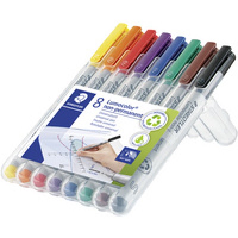 STAEDTLER Marqueur non permanent 311S Lumocolor, étui de 8
