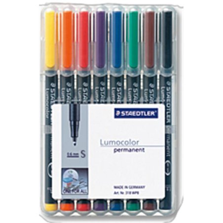 Staedtler 313 WP8 permanent marker Black, Blue, Brown, Green, Orange, Red, Violet, Yellow 1 pc(s)