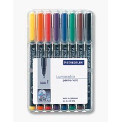 Staedtler 318 WP8 marqueur indélébile Noir, Bleu, Marron, Vert, Orange, Rouge, Violet, Jaune 8 pièce(s)