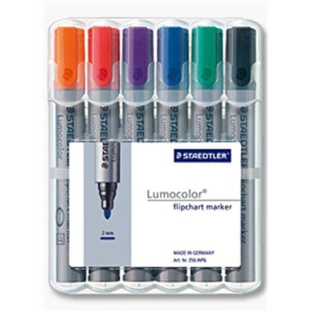 Staedtler 356 WP6 marker 6 pc(s) Black, Blue, Green, Orange, Red, Violet