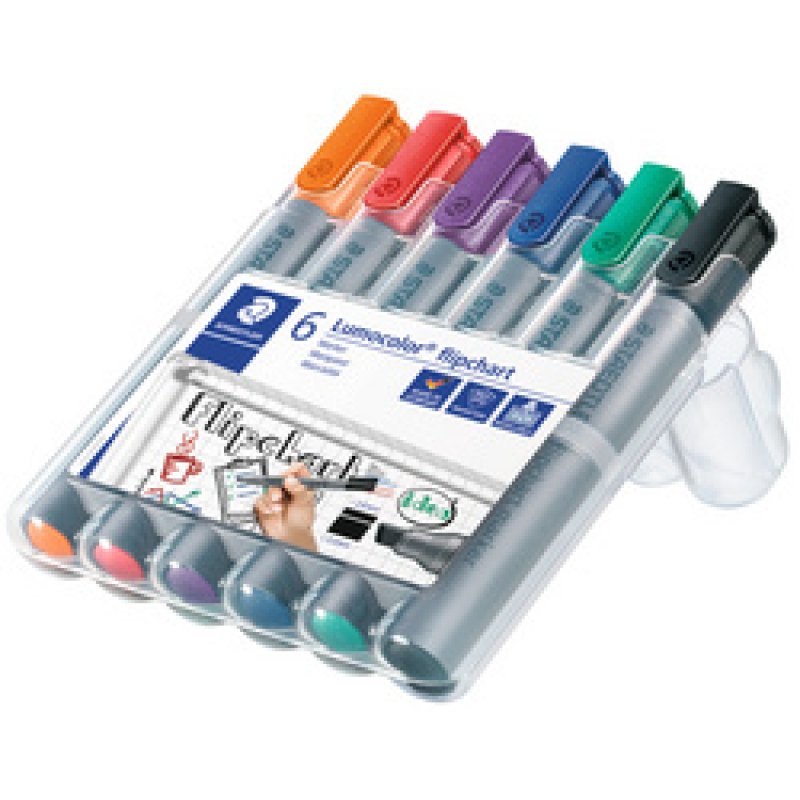 STAEDTLER Marqueur de conférence 356B Lumocolor, étui de 6