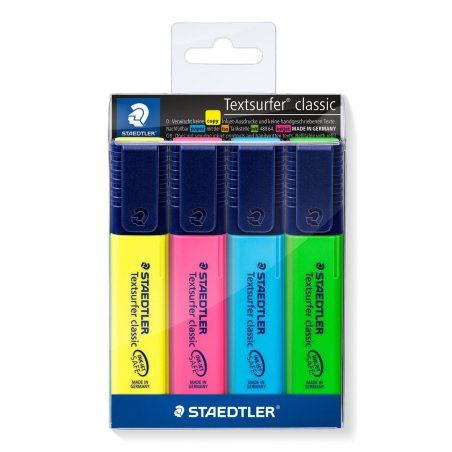 Staedtler Textsurfer classic 364 marker 4 pc(s) Chisel tip Blue, Green, Pink, Yellow