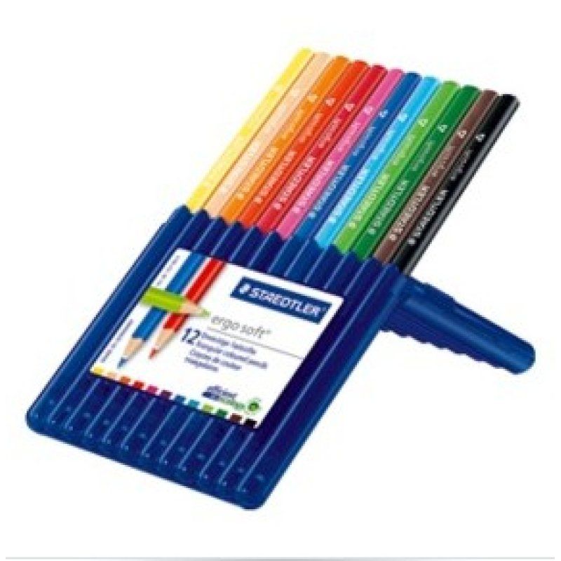 STAEDTLER Crayon de couleur ergosoft triangulaire,étui de 12