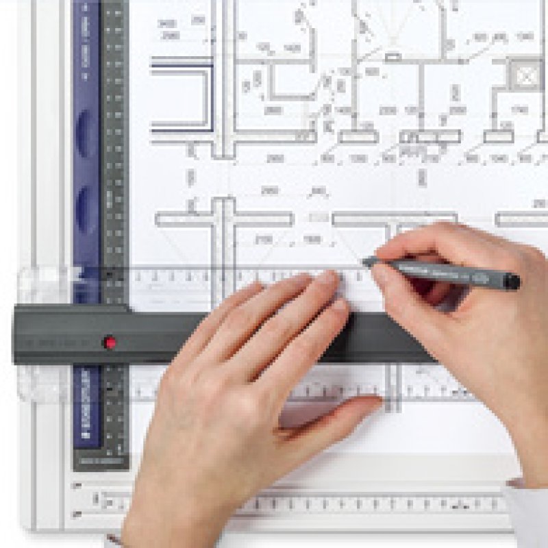 STAEDTLER Planche à dessin Mars, A3, blanc/anthracite/bleu