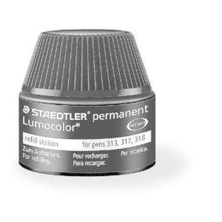 STAEDTLER Flacon de recharge Lumocolor, permanent, noir
