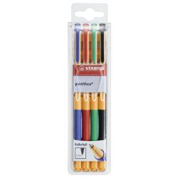 STABILO pointVisco Capped gel pen Fine Black, Blue, Green, Red 4 pc(s)