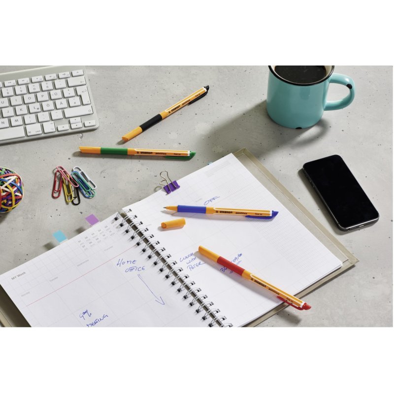 STABILO pointVisco Capped gel pen Fine Black, Blue, Green, Red 4 pc(s)