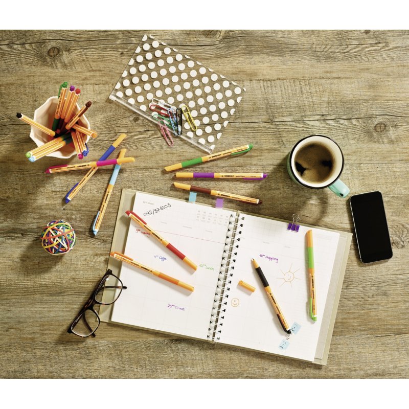 STABILO Stylo à encre gel pointVisco, étui plastique de 4