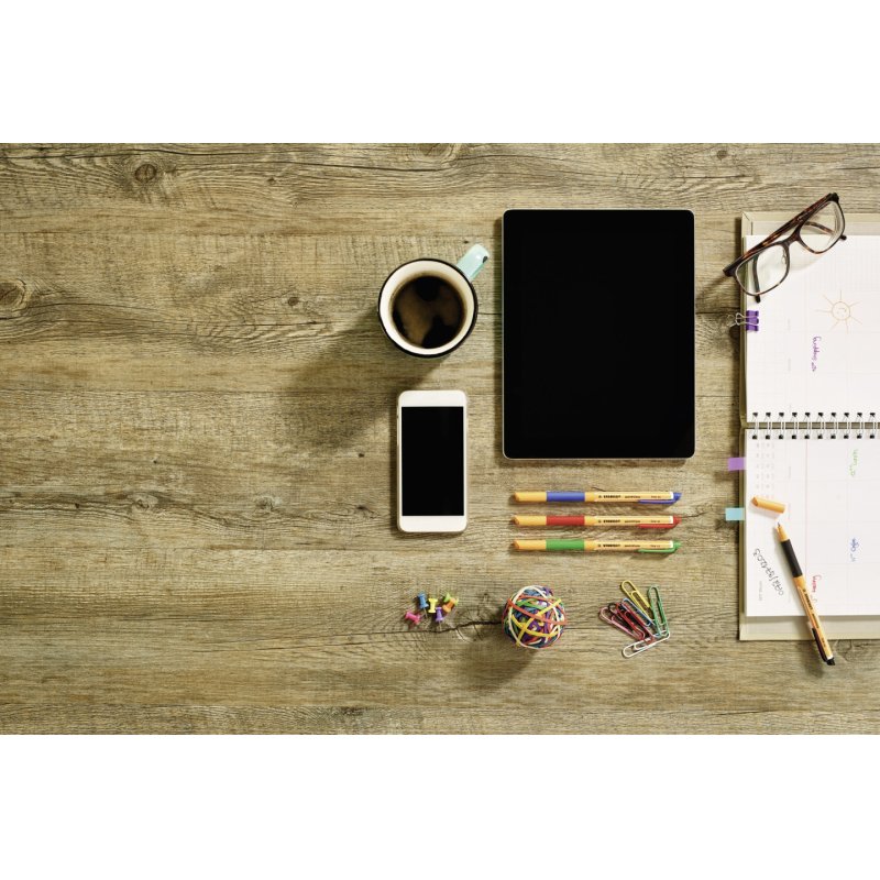 STABILO pointVisco Stylos à encre gel avec bouchon Fin Noir, Bleu, Vert, Rouge 4 pièce(s)