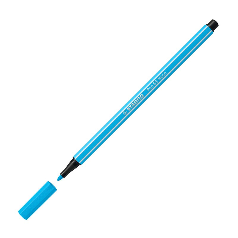 STABILO Stylo feutre Pen 68, bleu fluo