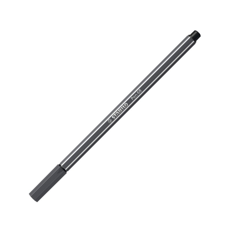 STABILO Stylo feutre Pen 68, gris noir