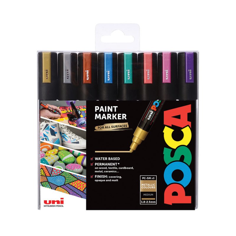 POSCA Marqueur à pigment PC-5M, bleu métallique
