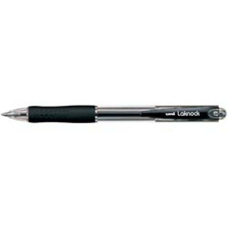 uni-ball Stylo bille rétractable Laknock, large, noir
